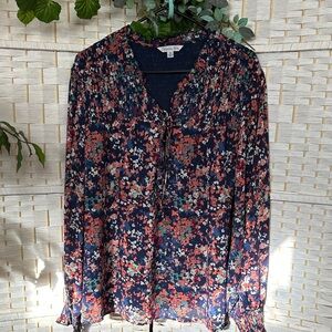 Chelsea & Violet Navy Floral Blouse